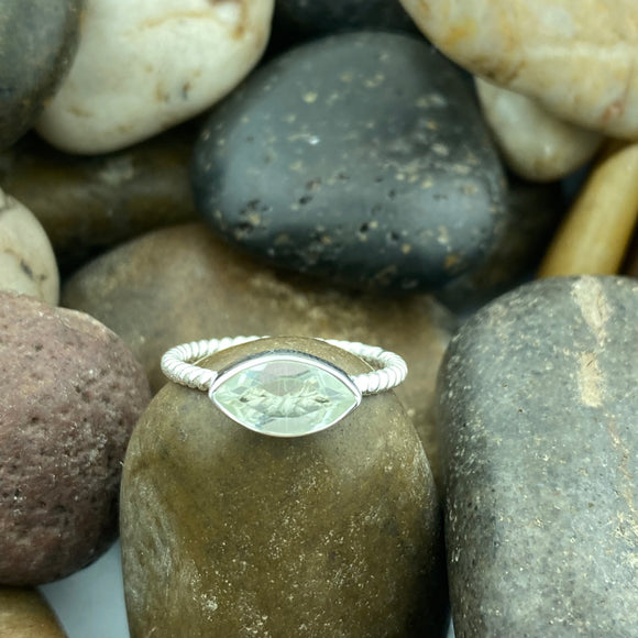 Green Amethyst Ring 215 - Silver Street Jewellers