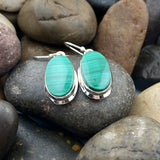 Malachite Earring 73 - Silver Street Jewellers