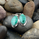 Malachite Earring 75 - Silver Street Jewellers