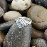 Blue Topaz Ring 581 - Silver Street Jewellers