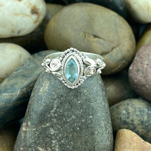 Blue Topaz Ring 593 - Silver Street Jewellers