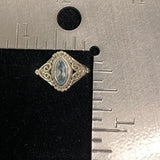 Blue Topaz Ring 594 - Silver Street Jewellers