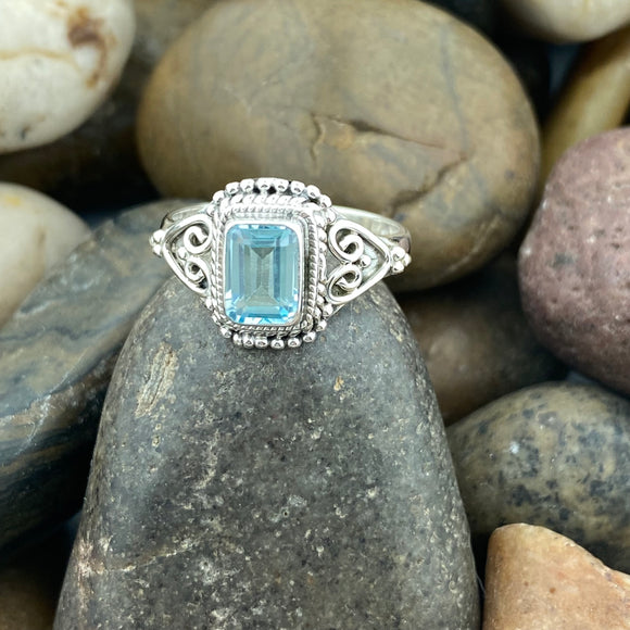 Blue Topaz Ring 599 - Silver Street Jewellers