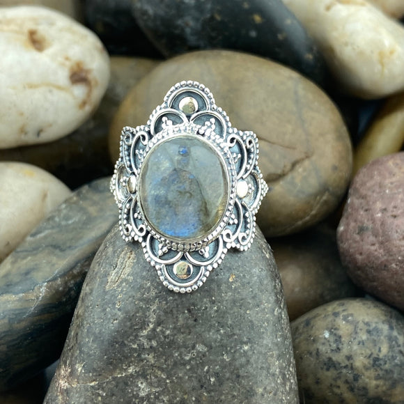 Labradorite Ring 438 - Silver Street Jewellers