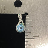 Blue Topaz Pendant 1186 - Silver Street Jewellers