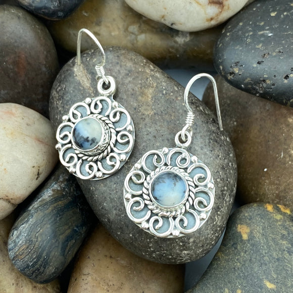 Dendritic Agate Earring 10 - Silver Street Jewellers