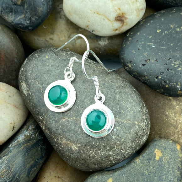 Green Onyx Earring 45 - Silver Street Jewellers
