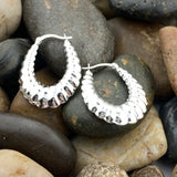 Plain Silver Earring 79 - Silver Street Jewellers