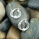 Plain Silver Earring 84 - Silver Street Jewellers