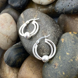 Plain Silver Earring 84 - Silver Street Jewellers