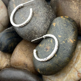 Plain Silver Earring 85 - Silver Street Jewellers