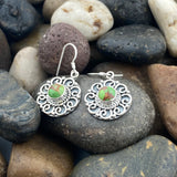 Green Copper Turquoise Earring 92 - Silver Street Jewellers