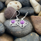 Purple Copper Turquoise Earring 93 - Silver Street Jewellers