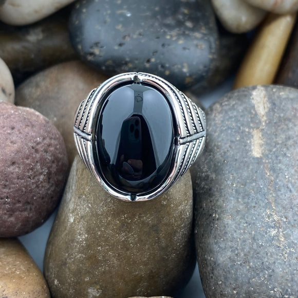 Black Onyx Ring 112 - Silver Street Jewellers