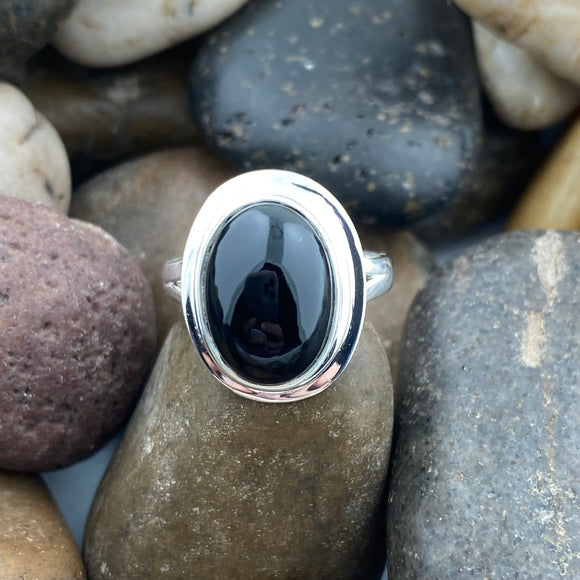 Black Onyx Ring 113 - Silver Street Jewellers
