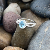 Blue Topaz Ring 548 - Silver Street Jewellers