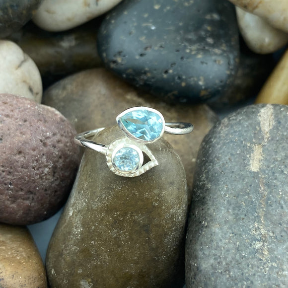 Blue Topaz Ring 559 - Silver Street Jewellers