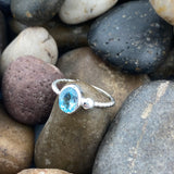 Blue Topaz Ring 565 - Silver Street Jewellers