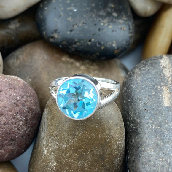 Blue Topaz Ring 567 - Silver Street Jewellers