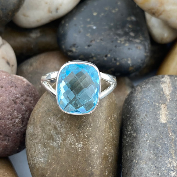 Blue Topaz Ring 571 - Silver Street Jewellers