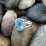 Blue Topaz Ring 571 - Silver Street Jewellers