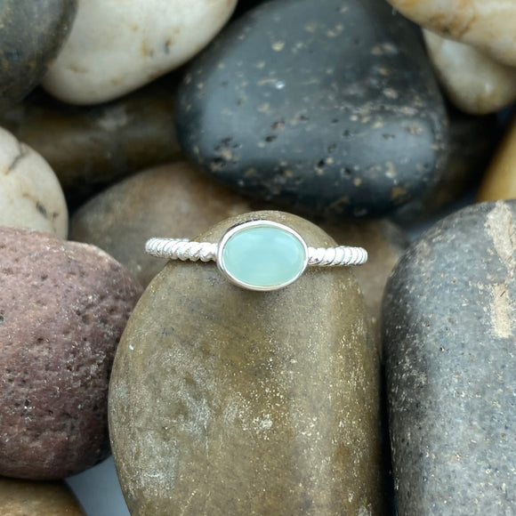 Chalcedony Ring 57 - Silver Street Jewellers