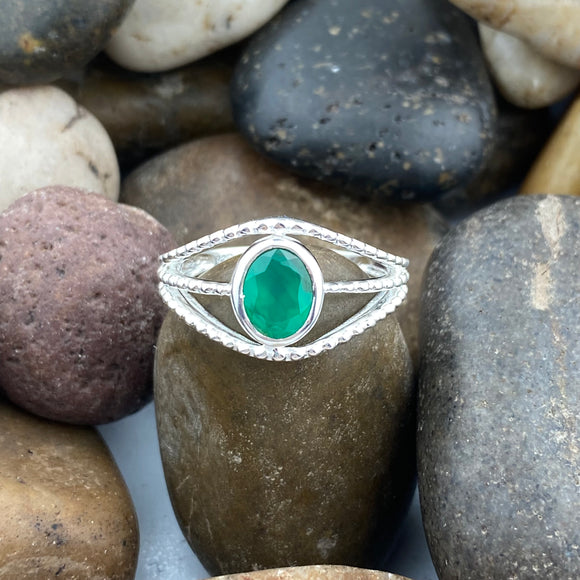 Green Onyx Ring 91 - Silver Street Jewellers