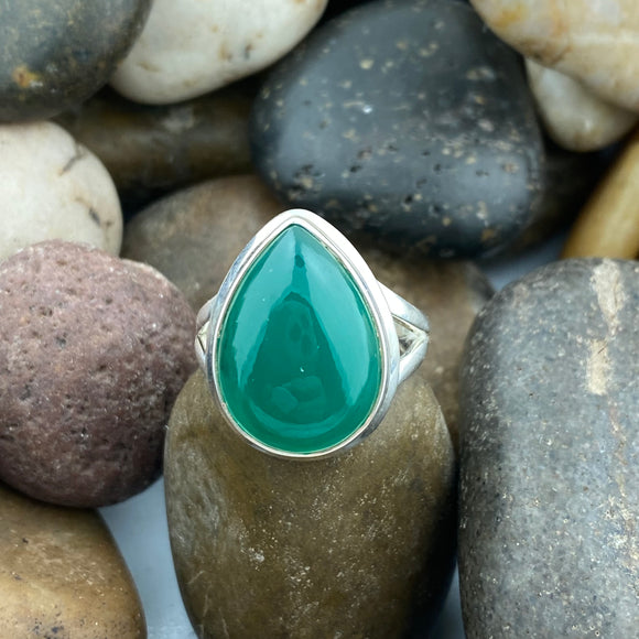Green Onyx Ring 93 - Silver Street Jewellers