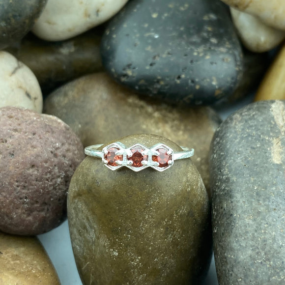 Garnet Ring 393 - Silver Street Jewellers