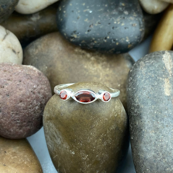 Garnet Ring 394 - Silver Street Jewellers