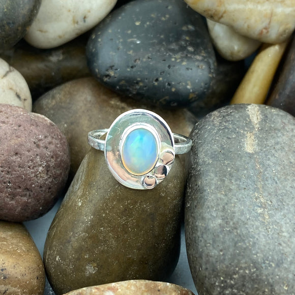 Ethiopian Opal Ring 667 - Silver Street Jewellers