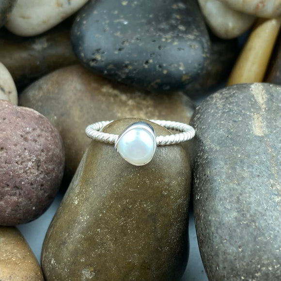 Pearl Ring 55 - Silver Street Jewellers
