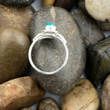 Blue Copper Turquoise Ring 241 - Silver Street Jewellers