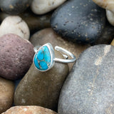 Blue Copper Turquosie Ring 244 - Silver Street Jewellers