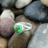 Green Copper Turquoise Ring 248 - Silver Street Jewellers