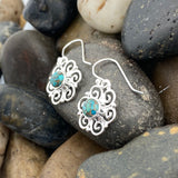 Blue Copper Turquoise Earring 70 - Silver Street Jewellers