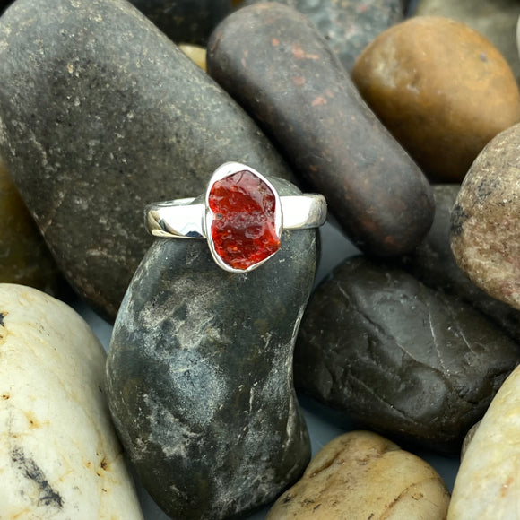 Mexican Fire Opal Ring 591 - Silver Street Jewellers