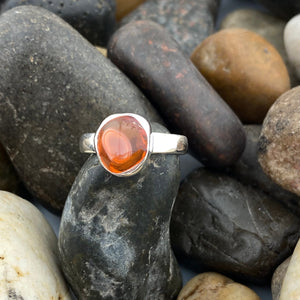 Mexican Fire Opal RIng 593 - Silver Street Jewellers