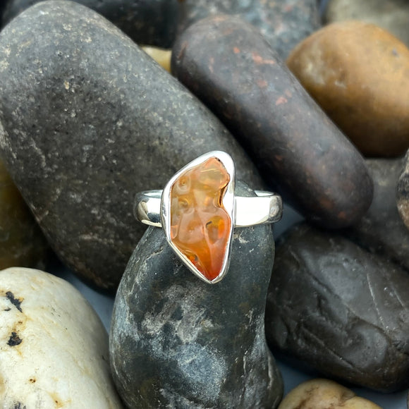 Mexican Fire Opal Ring 597 - Silver Street Jewellers