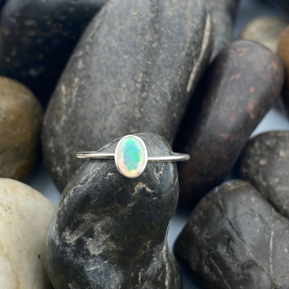 Opal Ring 656 - Silver Street Jewellers