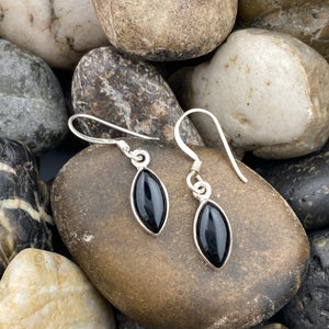 Black Onyx earrings set in 925 Sterling Silver