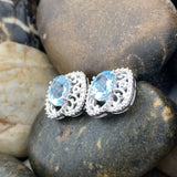 Blue Topaz Earrings 232 - Silver Street Jewellers