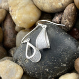 Plain earrings set in 925 Sterling Silver