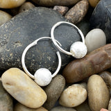 Hoops earrings set in 925 Sterling Silver