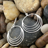 Plain earrings set in 925 Sterling Silver