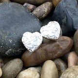 Heart shapped earrings set in 925 Sterling Silver