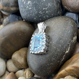 Blue Topaz pendant set in 925 Sterling Silver