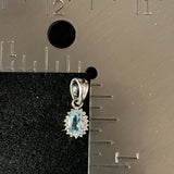 Blue Topaz and White Topaz pendant set in 925 Sterling Silver