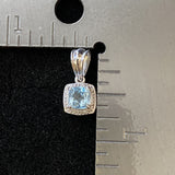 Blue Topaz Pendant 687 - Silver Street Jewellers