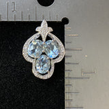 Blue Topaz Pendant 843 - Silver Street Jewellers